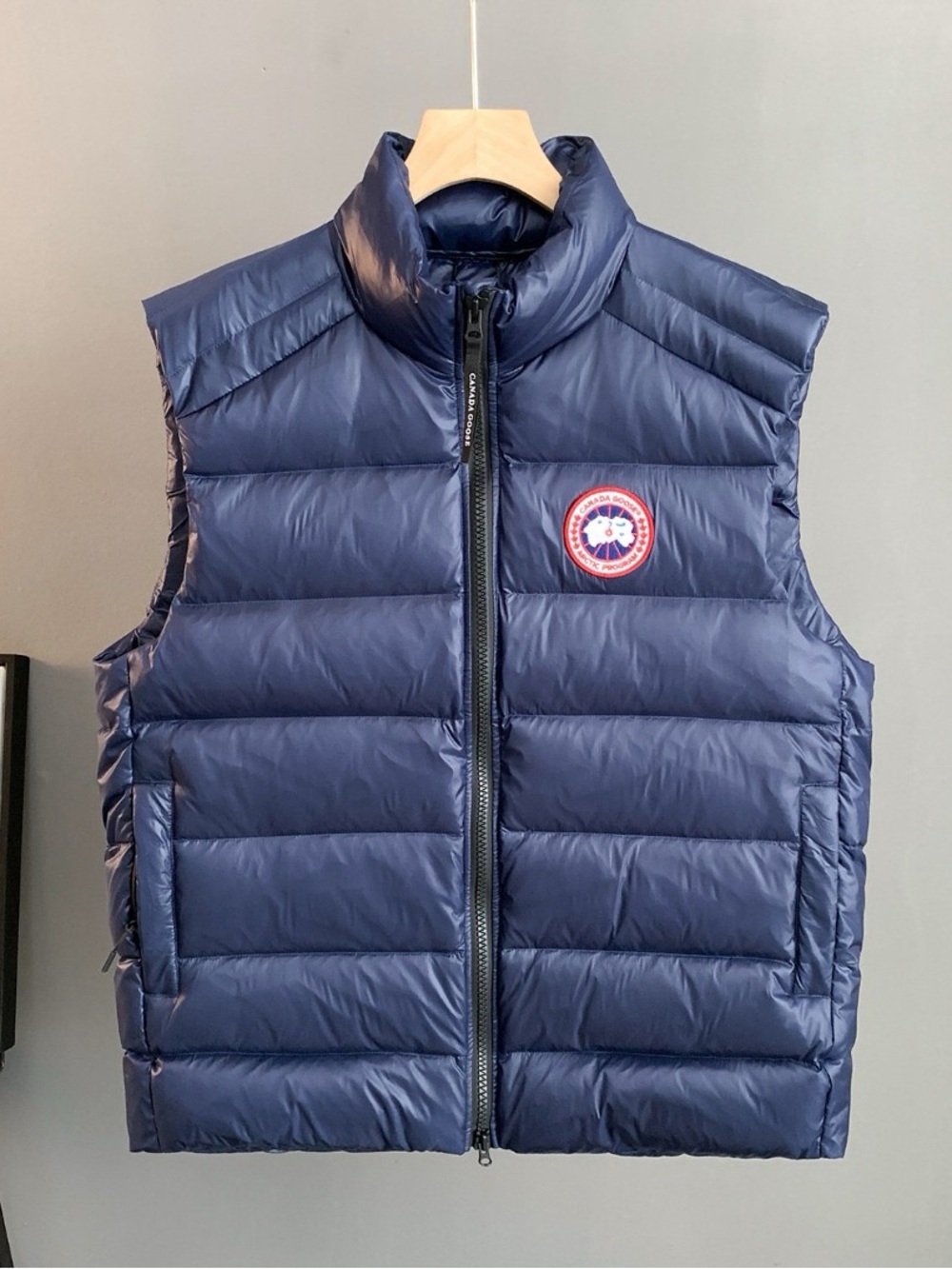 Canada Goose Navy Quilted Down Vest with Icon Patch